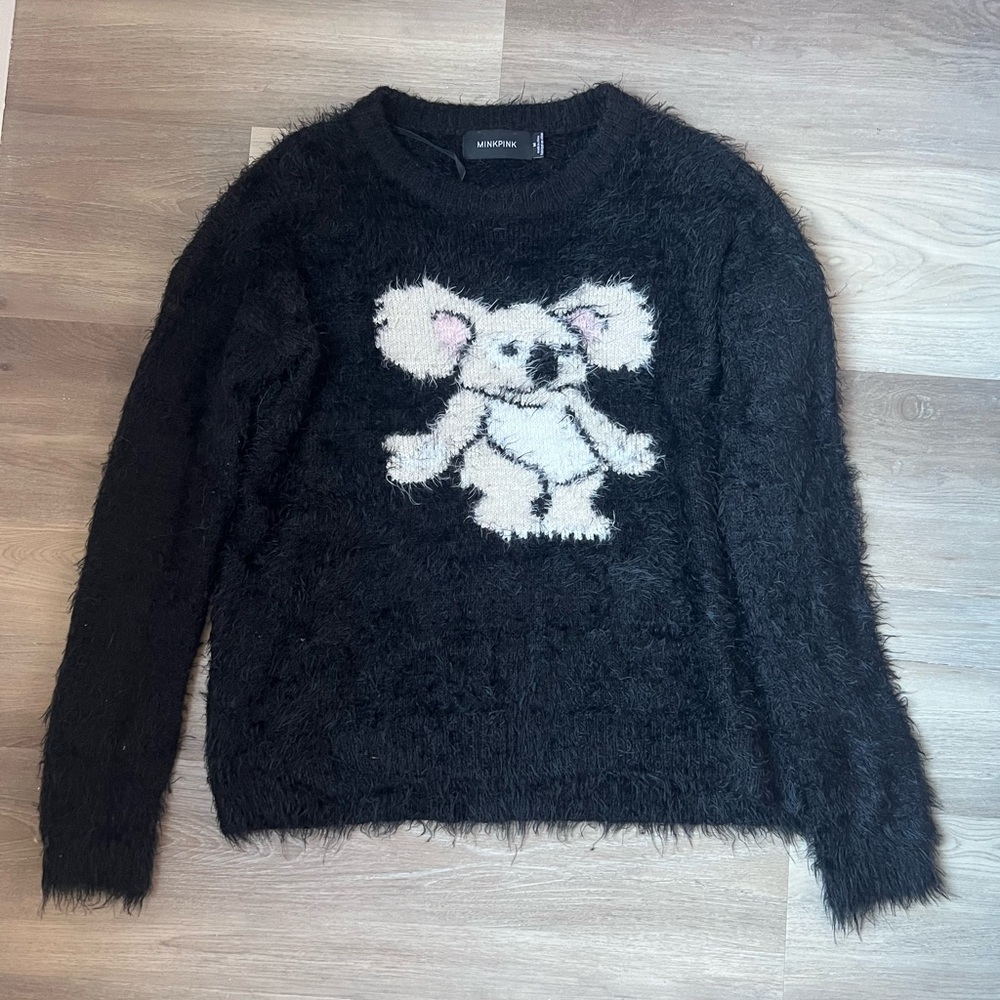MINKPINK fuzzy dancing koala sweater